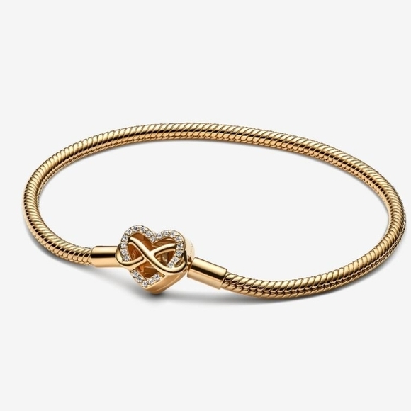 Pandora Gold and Silver Knot Bracelet - Picture 1 of 8